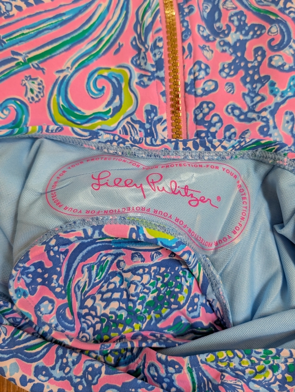 NWT Lilly Pulitzer Randee Rash Guard One Piece Swimsuit Size 8 - Picture 7 of 7